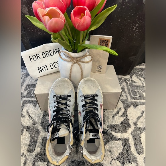 Golden Goose “rare” Jaccard Flower slide high top sneaker / Size 37 - Picture 4 of 9